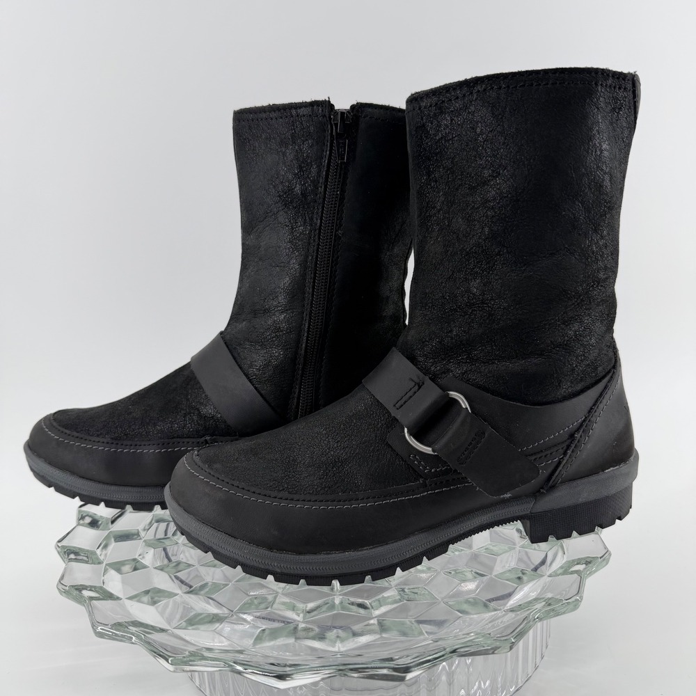 Merrell Womens Black‎ Leather Suede Zip Up Boots Size 7.5